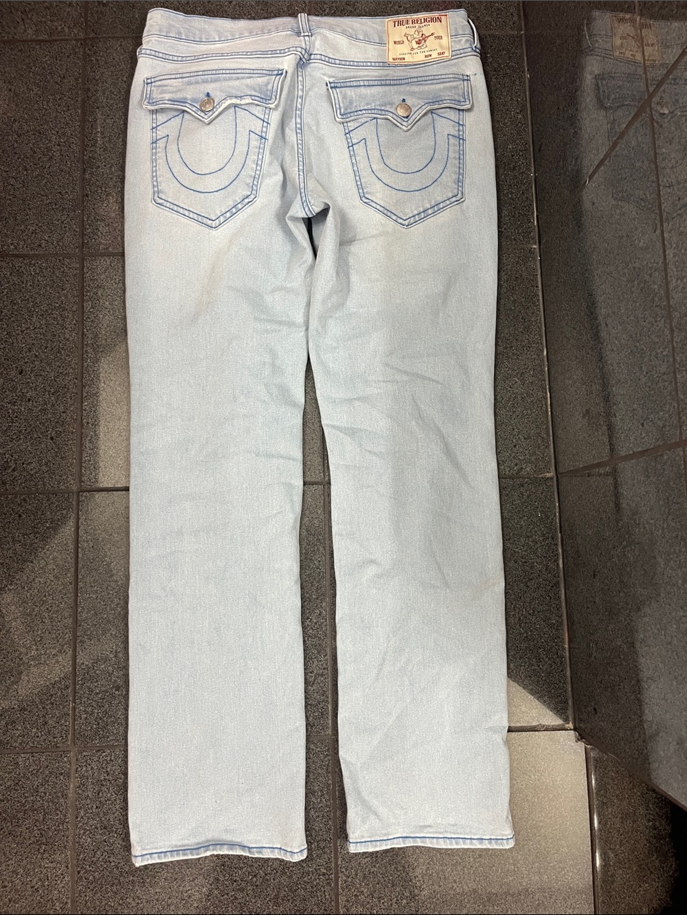 True Religion Women's Straight Jeans in Light Blue - Picture 2 of 6